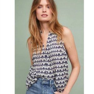 EUC Anthropologie Maeve‎ Pintucked Blouse